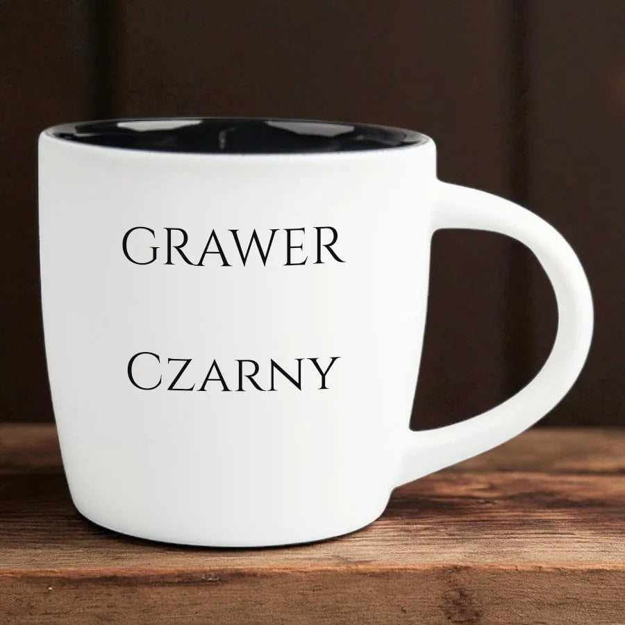 Kubek na prezent dla zakochanych - Grawer czarny #100