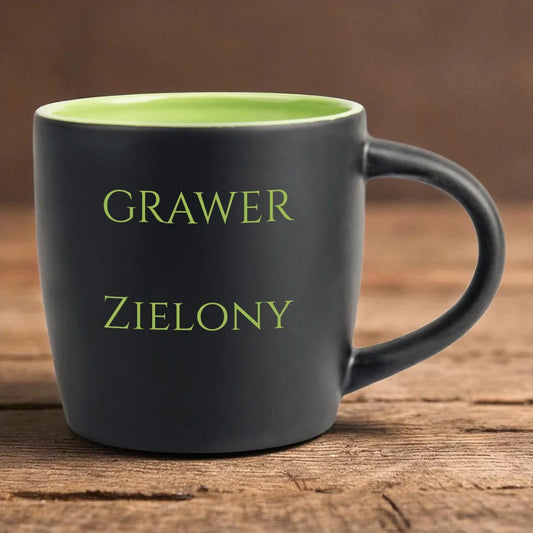 Kubek z psem personalizowany - grawer zielony #73