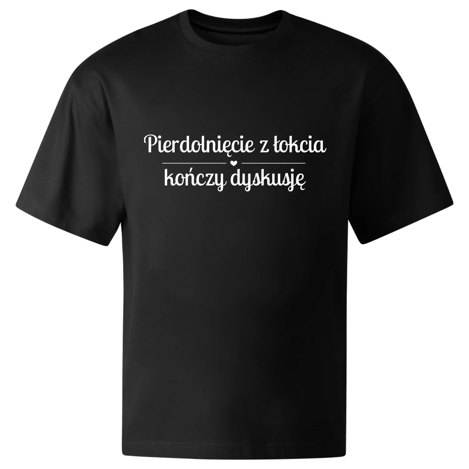 Koszulka przód oversize czarna