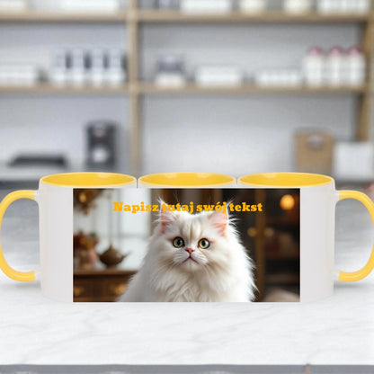 Klasyczny Kubek z Kotem personalizowany gotowe szablony 330ml #79