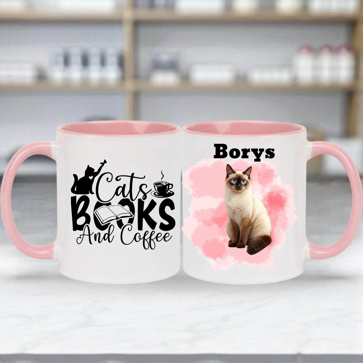 Kubek z kotem personalizowany zdjęcie + napis 330ml #79