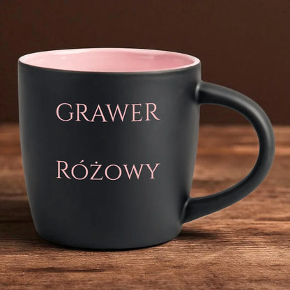 Kubek z kotem personalizowany - grawer różowy #87