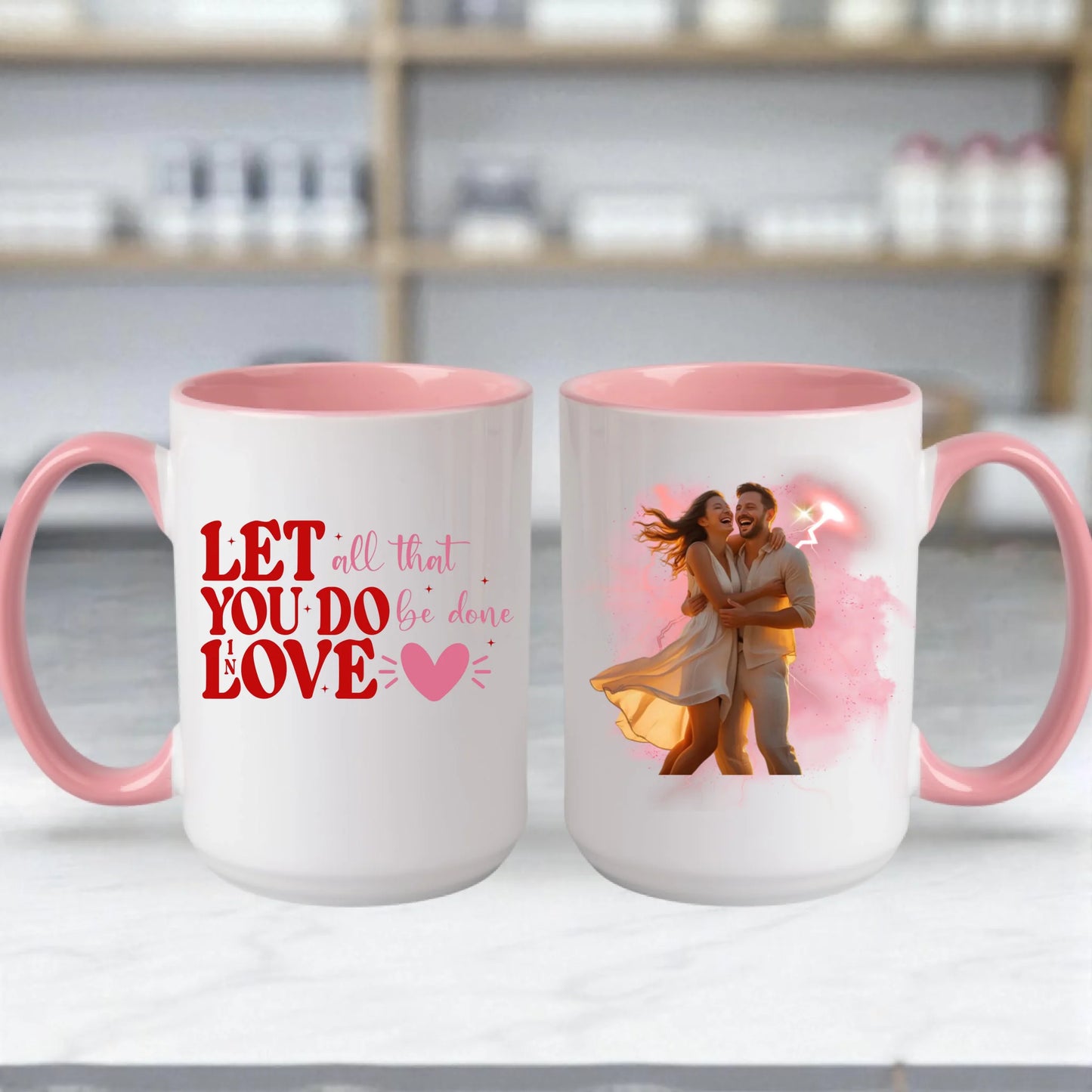 Duży Kubek na prezent dla zakochanych personalizowany ze zdjęciem 440ml kolory #93