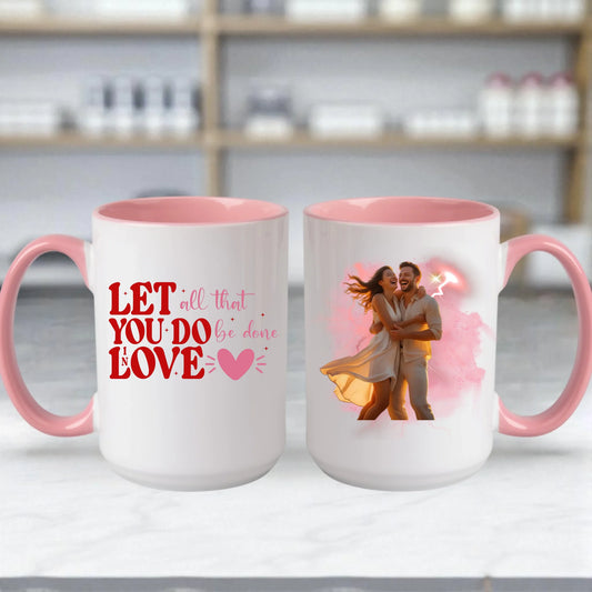 Duży Kubek na prezent dla zakochanych personalizowany ze zdjęciem 440ml kolory #93